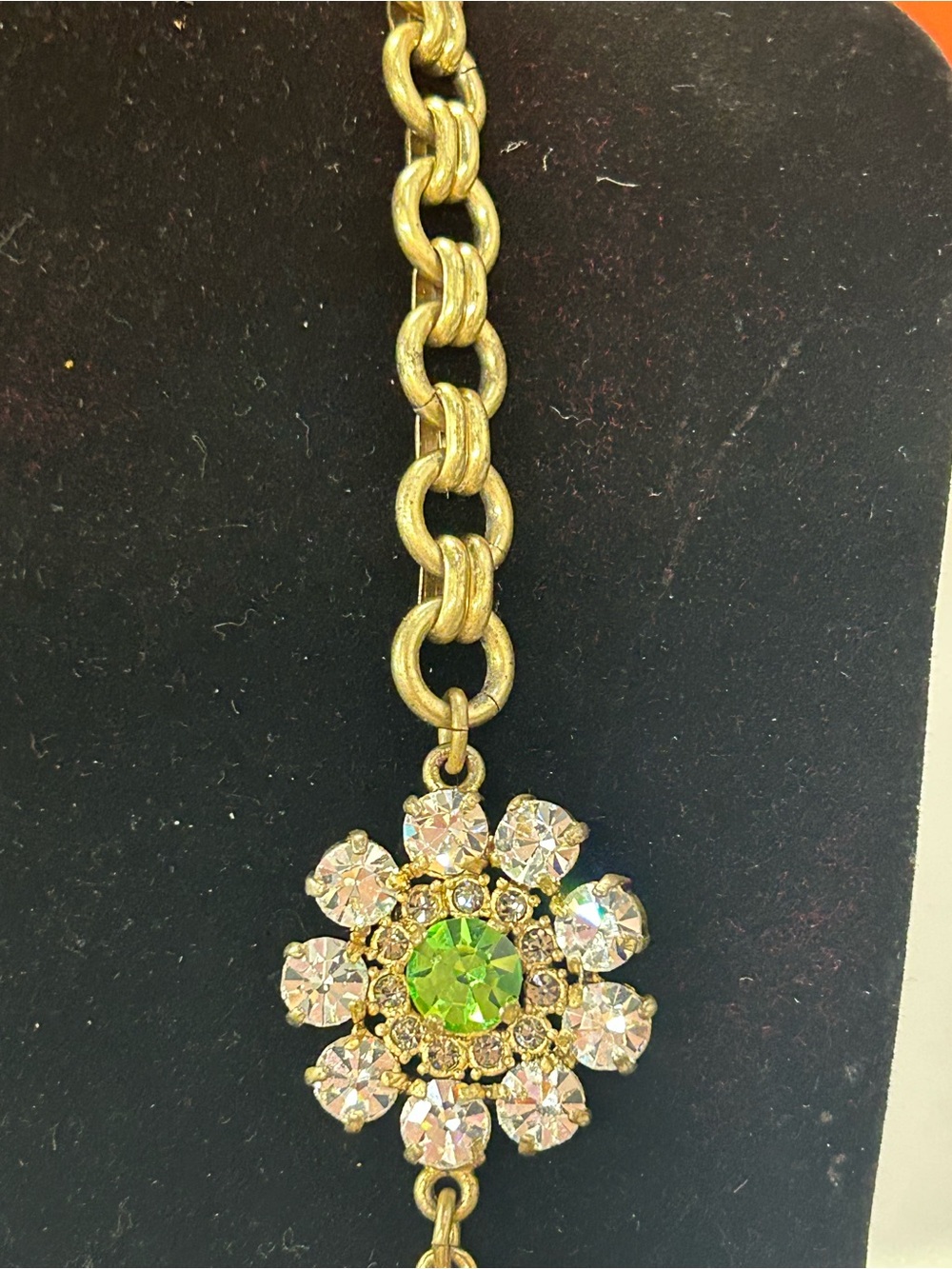 J. Crew floral lattice crystal statement necklace - Picture 6 of 7